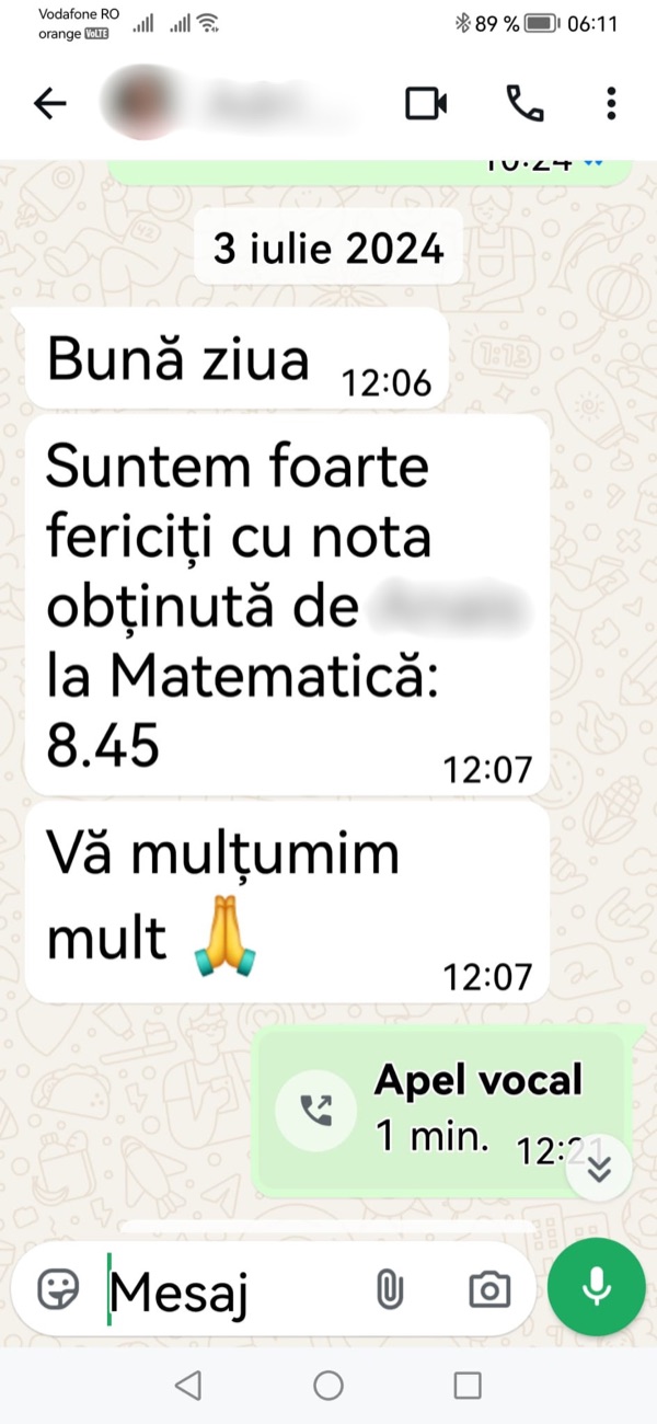Recenzie Mihai — Evaluarea Națională nota 8.45